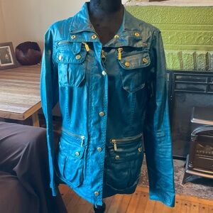 Barbour Waxed Cotton Teal Jacket